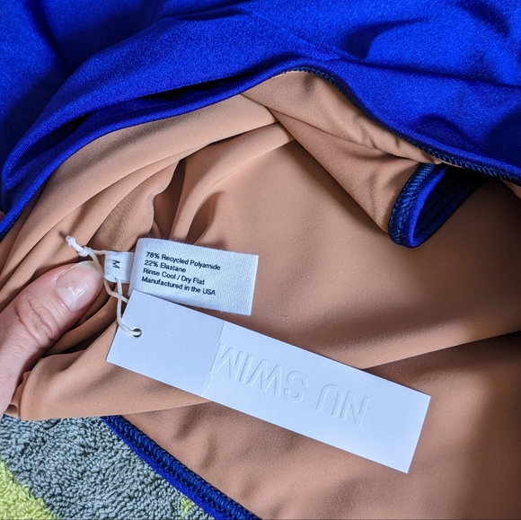Nu Swim Royal Blue One Piece Bathing Suit - Picture 4 of 7